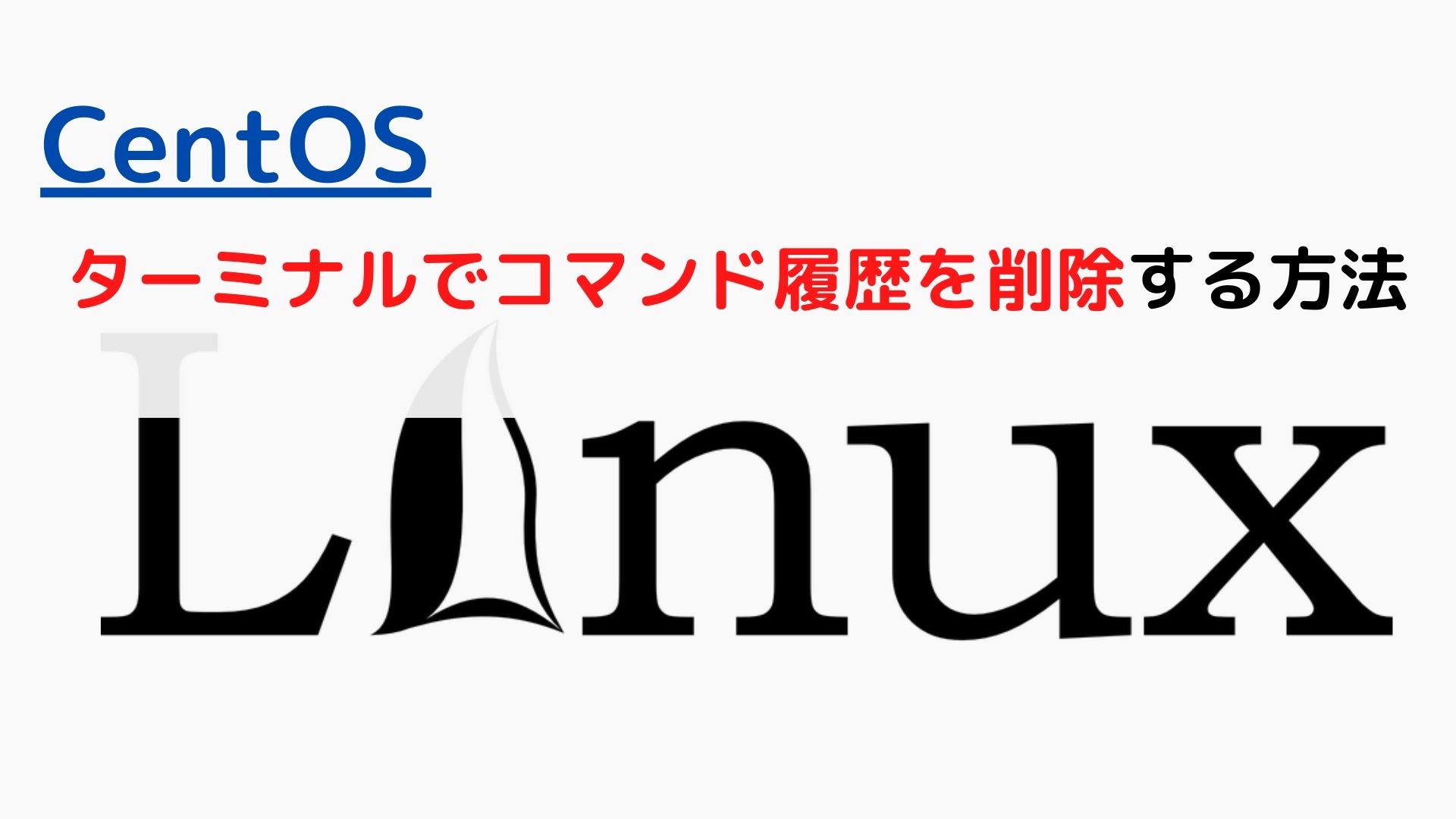 Centos ターミナルでコマンド履歴を削除する Terminal Delete Command History には ちょげぶろぐ