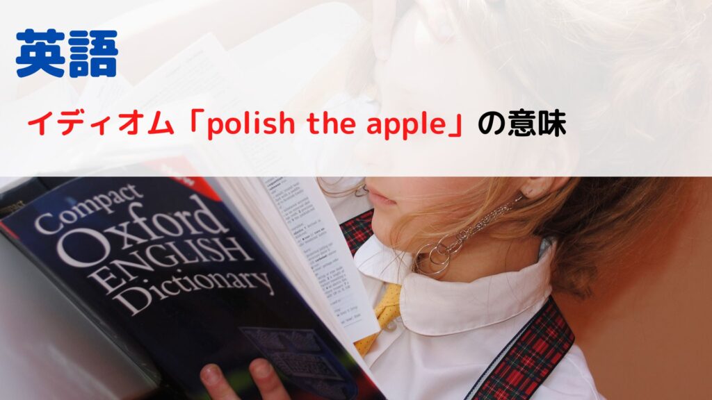 [英語]イディオム「polish the apple」の意味 ちょげぶろぐ