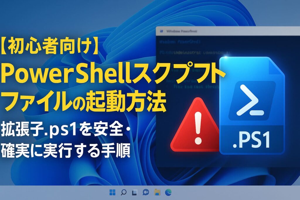 【初心者向け】PowerShellスクリプトファイルの起動方法まとめ｜拡張子.ps1を安全・確実に実行する手順 | ちょげぶろぐ