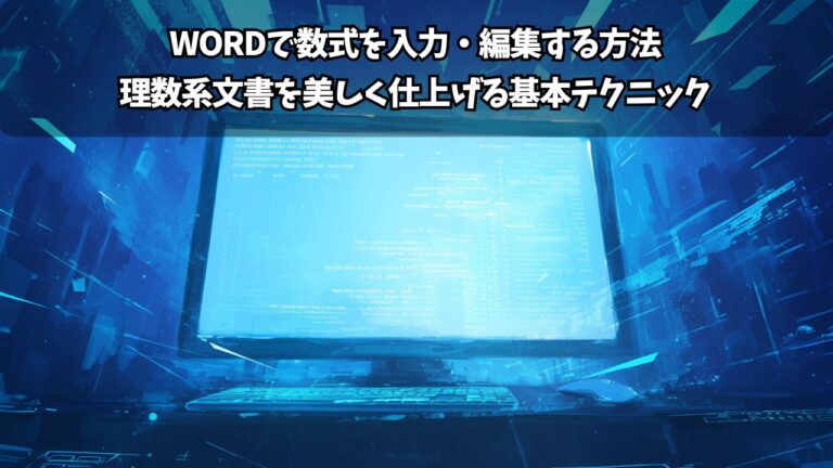 Wordで数式を入力・編集する方法｜理数系文書を美しく仕上げる基本テクニック | ちょげぶろぐ