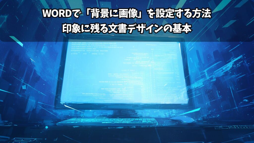 Wordで「背景に画像」を設定する方法｜印象に残る文書デザインの基本 | ちょげぶろぐ