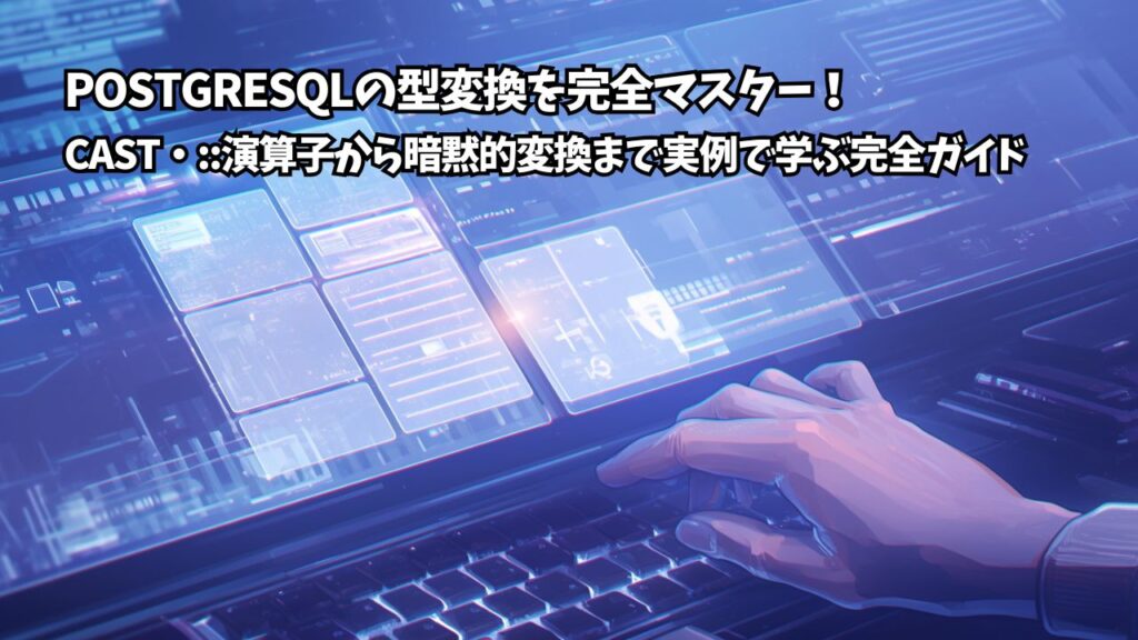 PostgreSQLの型変換を完全マスター！CAST・::演算子から暗黙的変換まで実例で学ぶ完全ガイド | ちょげぶろぐ